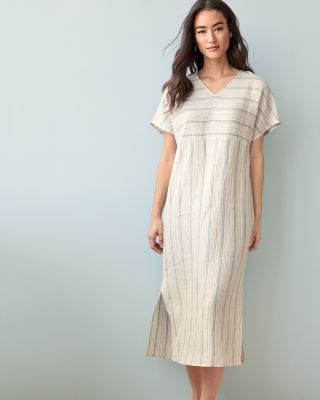 EILEEN FISHER OrganicLinen Caftan Gown Hill