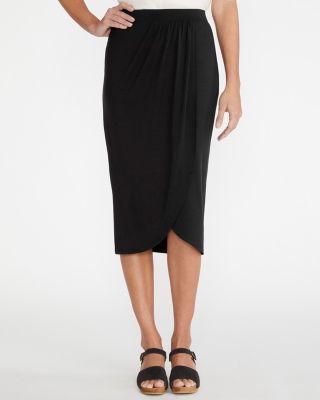 Knit Midi Wrap Skirt Hill