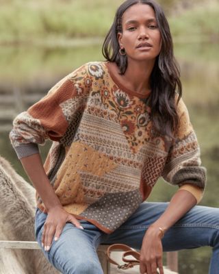 RecycledCashmere Patchwork Sweater Hill