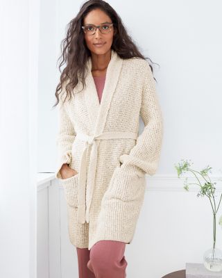WaffleKnit Sweater Robe Hill