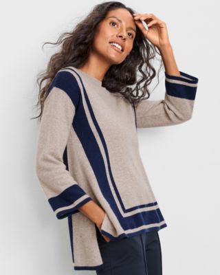 RecycledCashmere Striped Sweater Hill