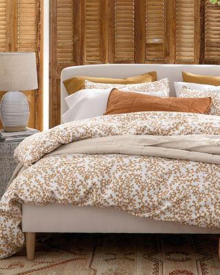 Ginkgo Vine Relaxed OrganicCotton Sateen Duvet Cover Hill