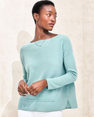SilkTrimmed Cashmere Sweater Hill