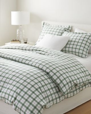 Plaid Cozy OrganicCotton Flannel Duvet Cover Hill