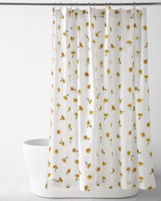 Sunflower OrganicCotton Percale Shower Curtain Hill