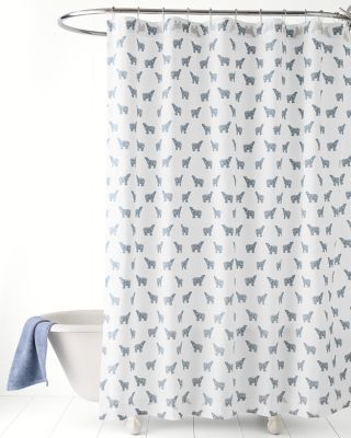 Holiday MiniPrint OrganicCotton Percale Shower Curtain Hill