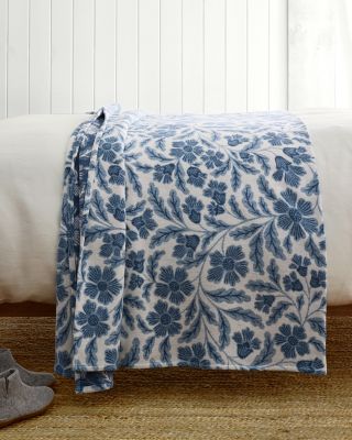 Patterned German OrganicCotton Fleece Blanket or Throw Hill