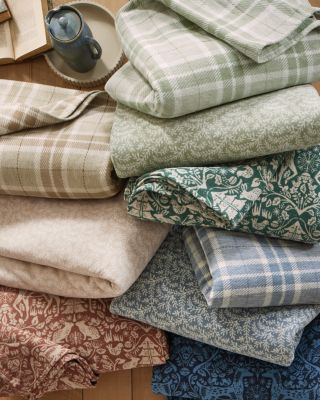 Patterned German OrganicCotton Fleece Blanket or Throw Hill