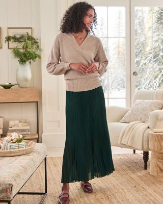 Recycled Pleated Maxi Skirt Hill