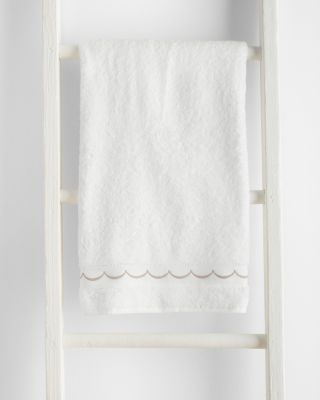Hill Signature Scallop Embroidered Towels Hill