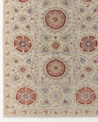 Suzani Hooked Wool Rug Hill