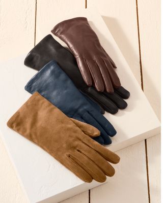 Classic CashmereLined Leather Gloves Hill