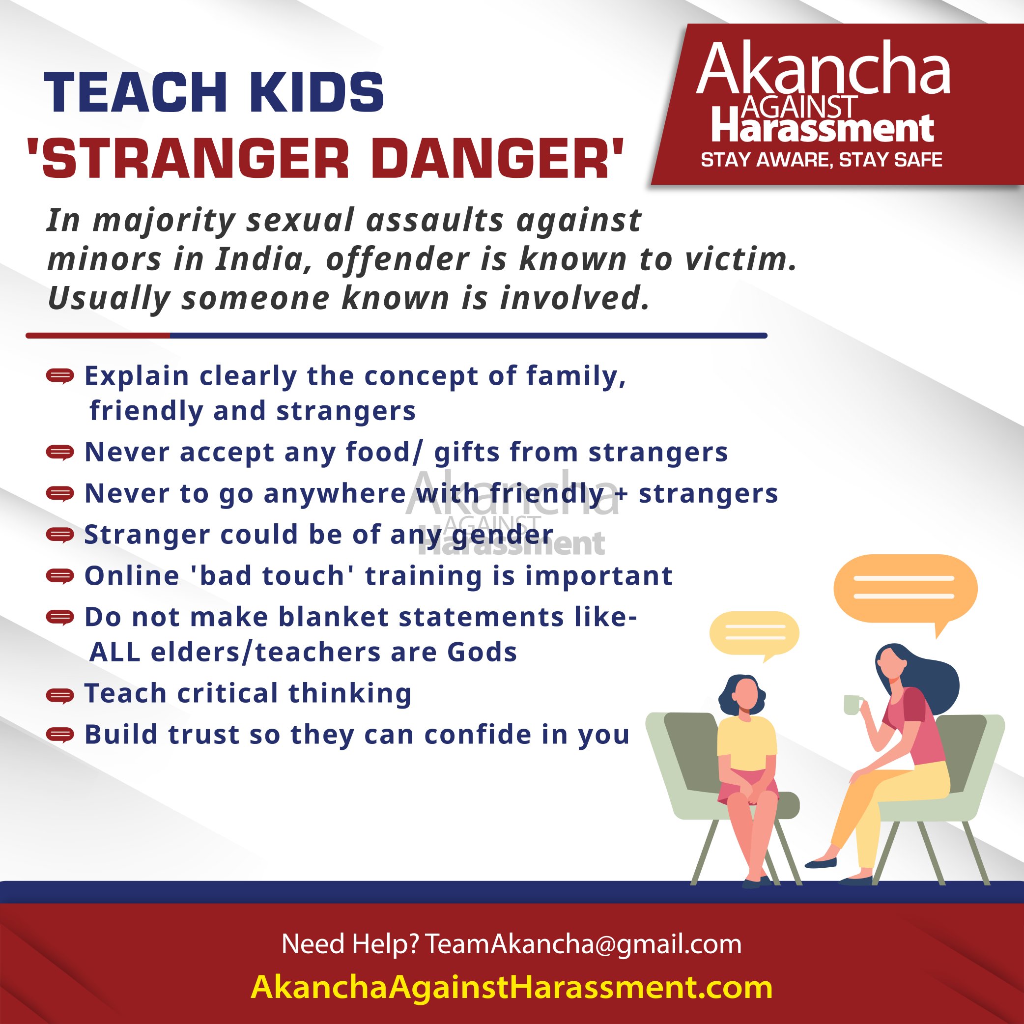 Teach Kids 'Stranger Danger'! AAH Akancha Against Harassment