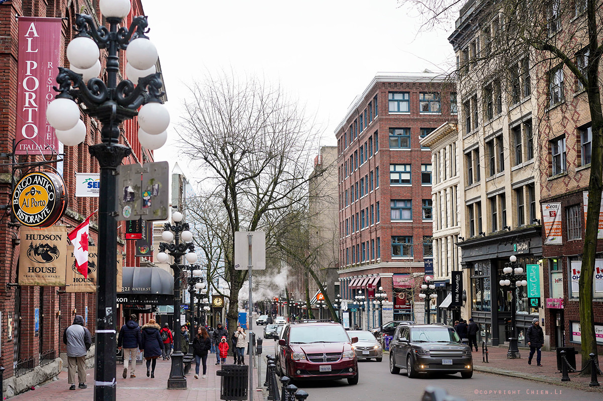 加拿大溫哥華「煤氣鎮Gastown」浪漫歐風街道散策