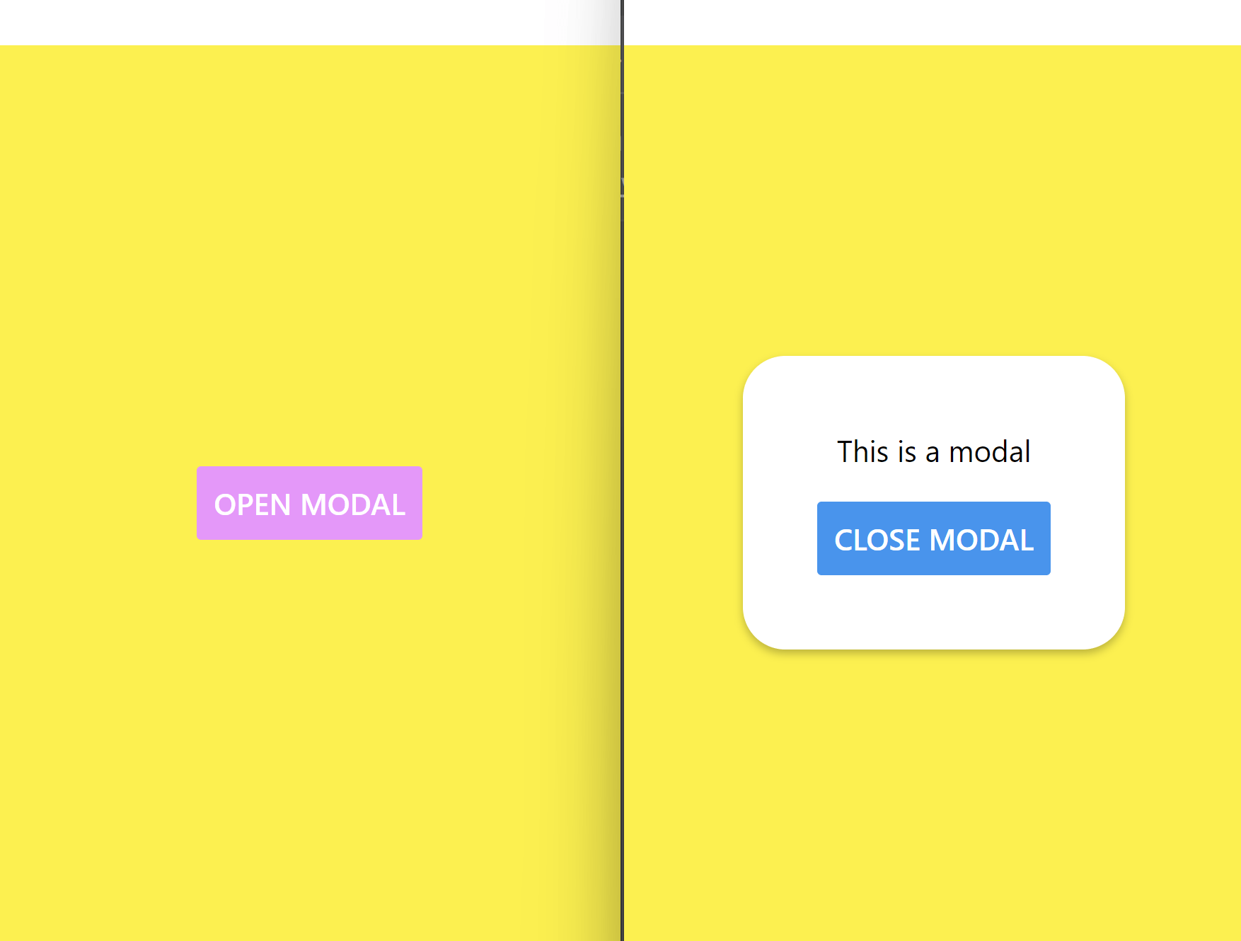 How to show a basic modal in React native? Code Example