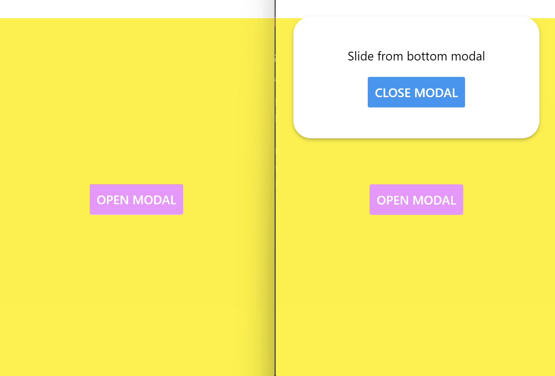 How to display modal with transparent overlay in React Native?