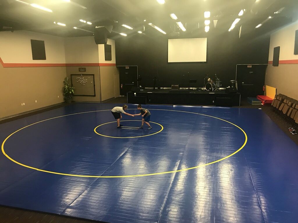 38' x 38' x 1 3/8" RollUp Wrestling Mat AK Athletic Equipment