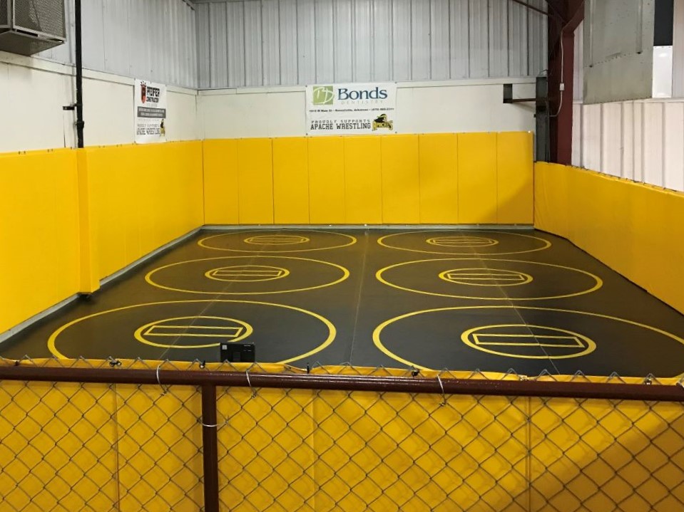 38' x 38' Ultra Shock RollUp Wrestling Mat AK Athletic Equipment
