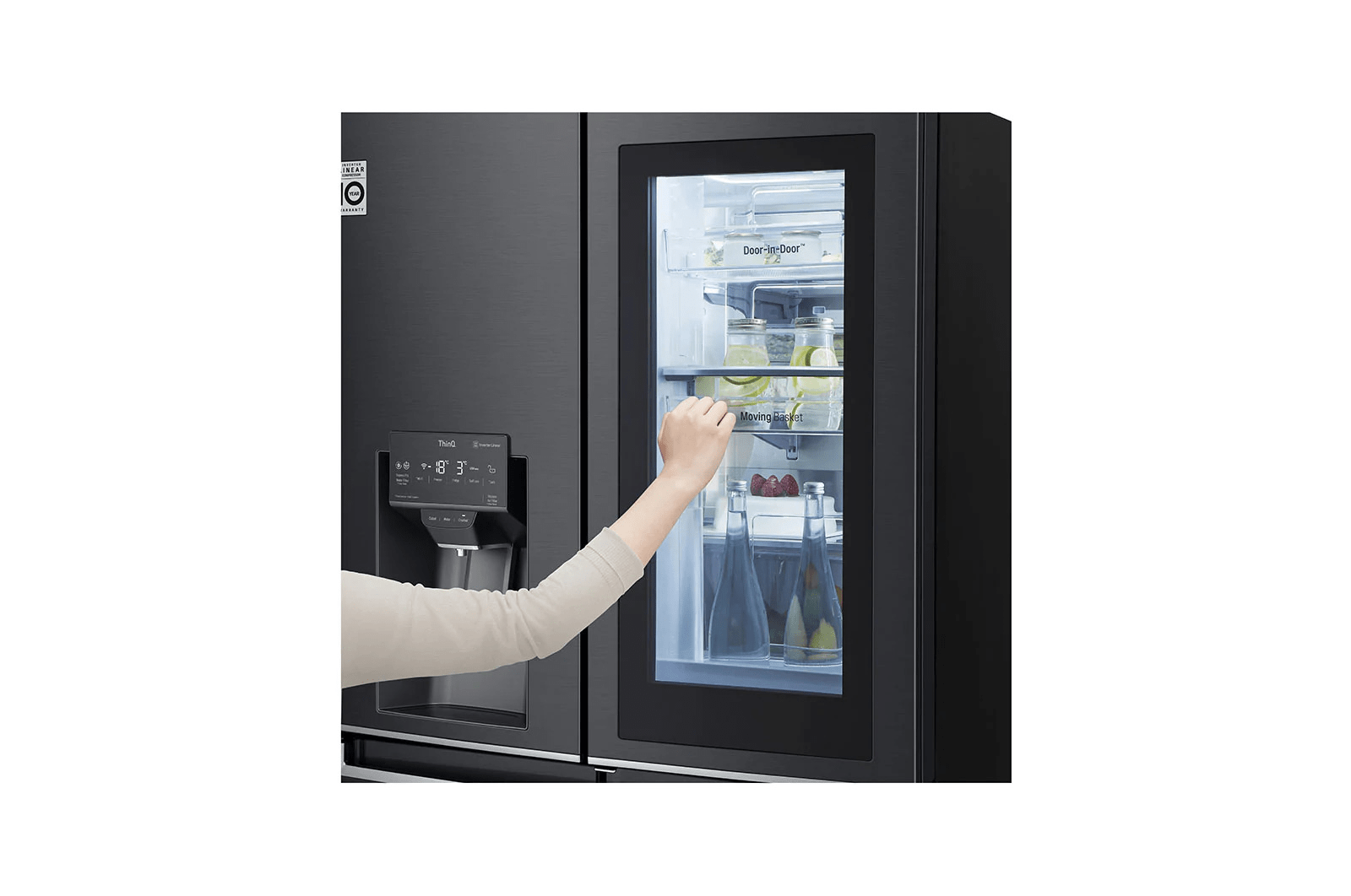 LG GMX945MC9F French Door, InstaView™ Matt Schwarz Stainless NoFrost