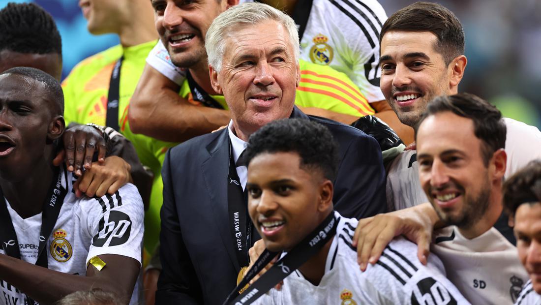 Ancelotti Sulit Bandingkan Vinicius-Mbappe-Rodrygo dengan Trio BBC