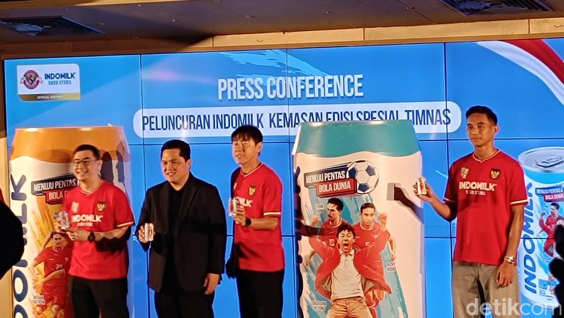 Timnas Indonesia Nampang di Kemasan Produk Susu
