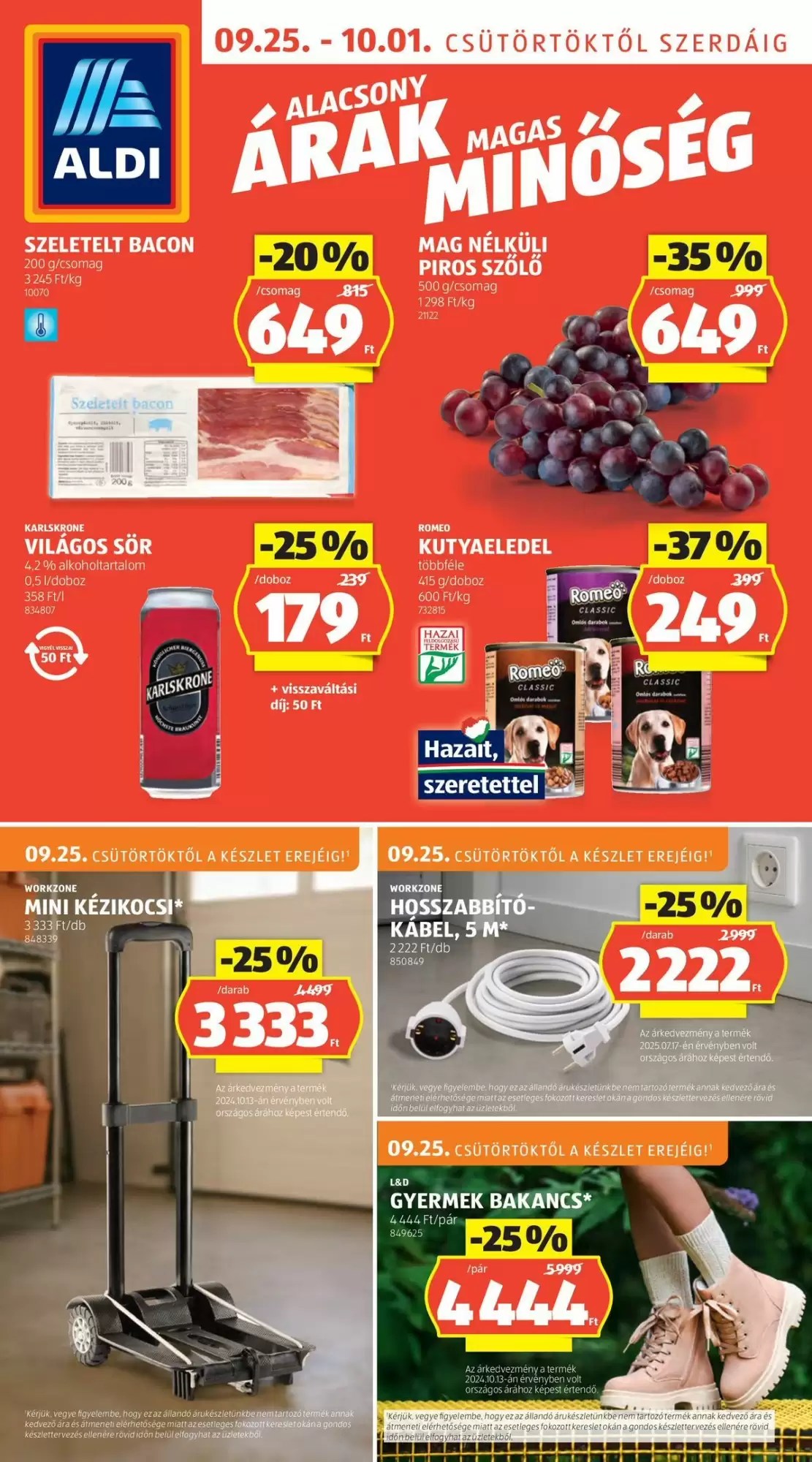ALDI Akciós újság 2025. 09.25-10.01