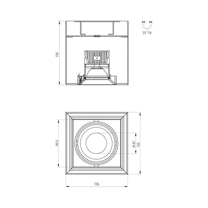 Box Clever Adj Single akclighting