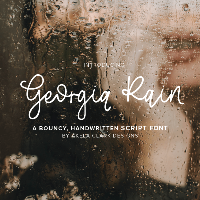 Rain Script Font Akela Clark Designs