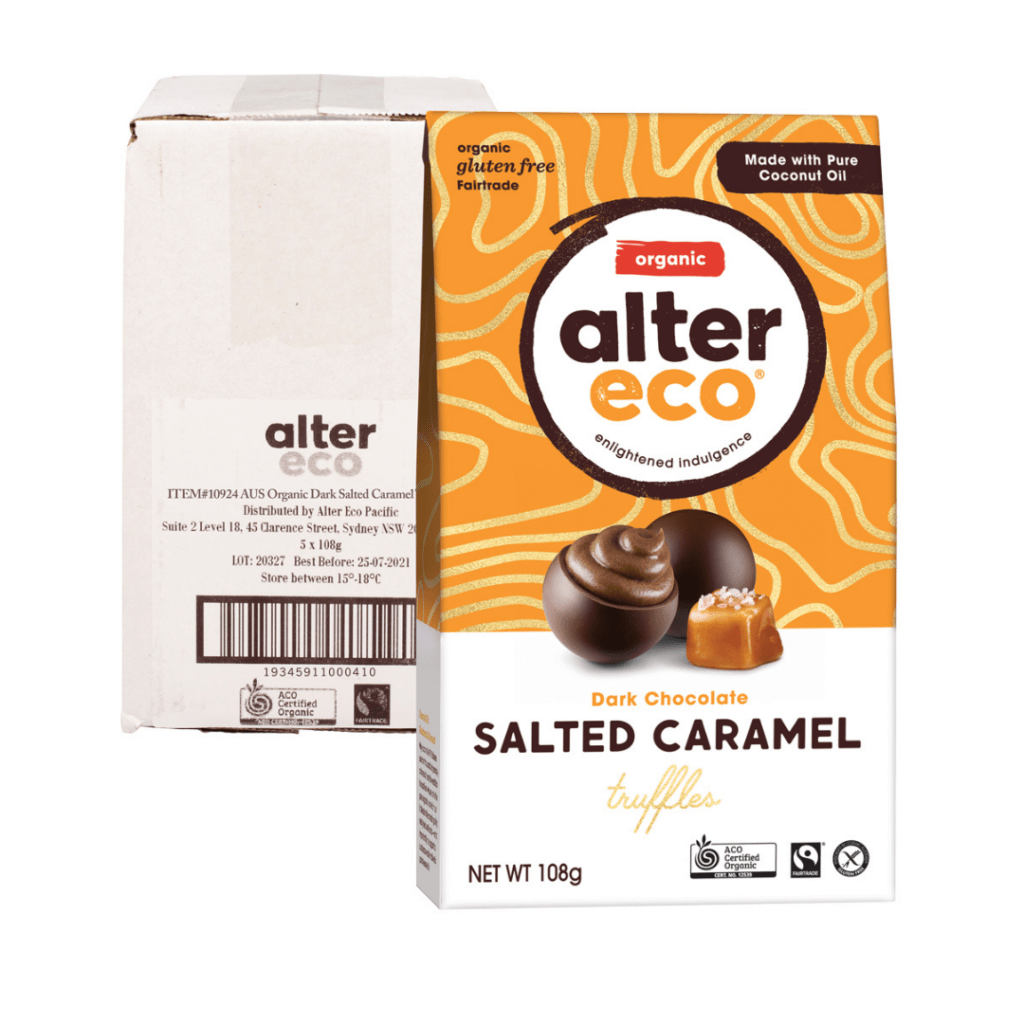 Alter Eco Dark Salted Caramel Truffles Chocolate Akeso Natural