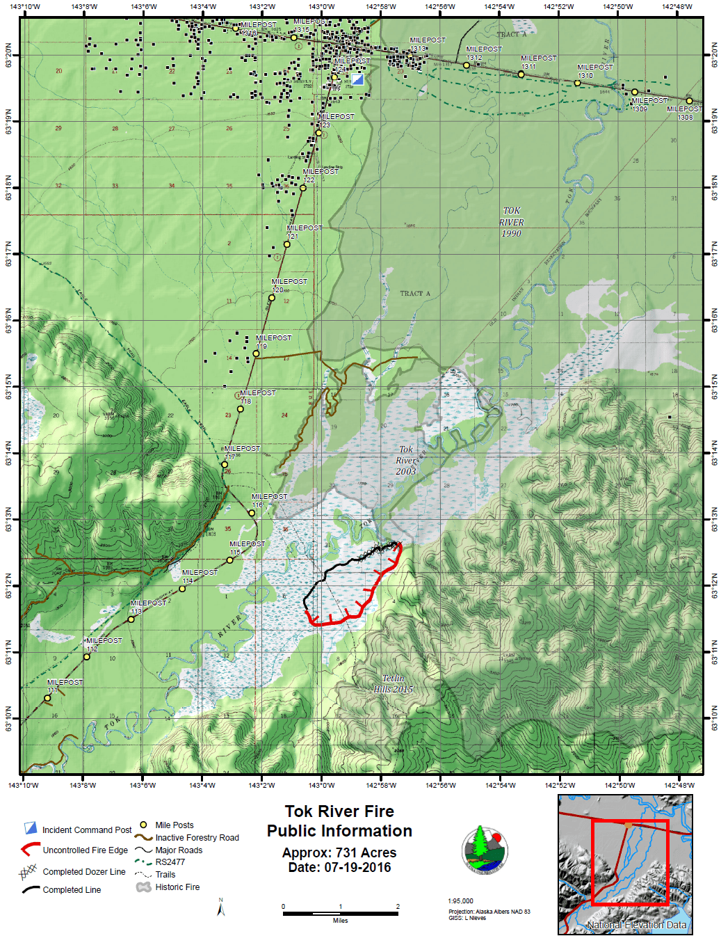 Tok River Fire 48 Containment and Type 3 Transition Alaska Wildland