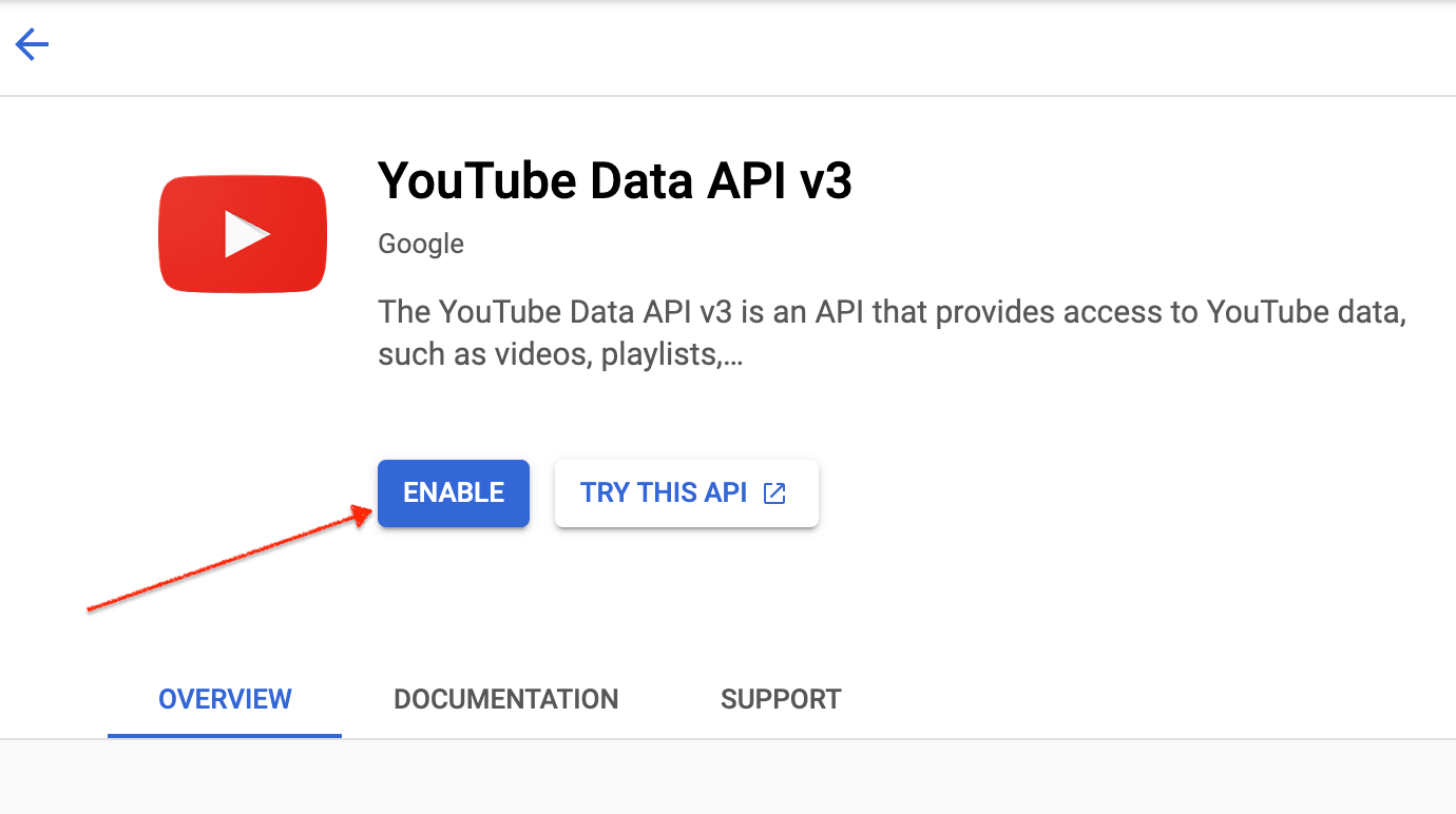 How to obtain Youtube API Key