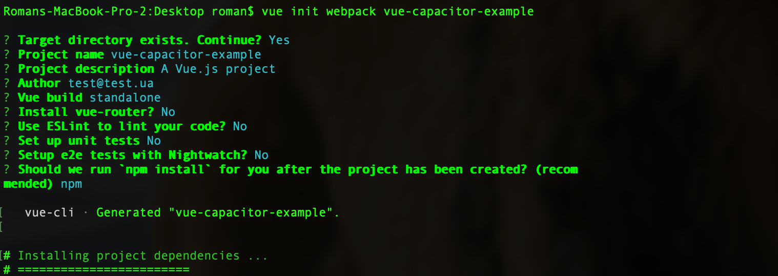 Using the Capacitor v1.1 in Vue.js app