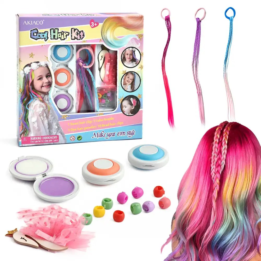 Kids Hair Chalk Tutorial StepbyStep Coloring Guide