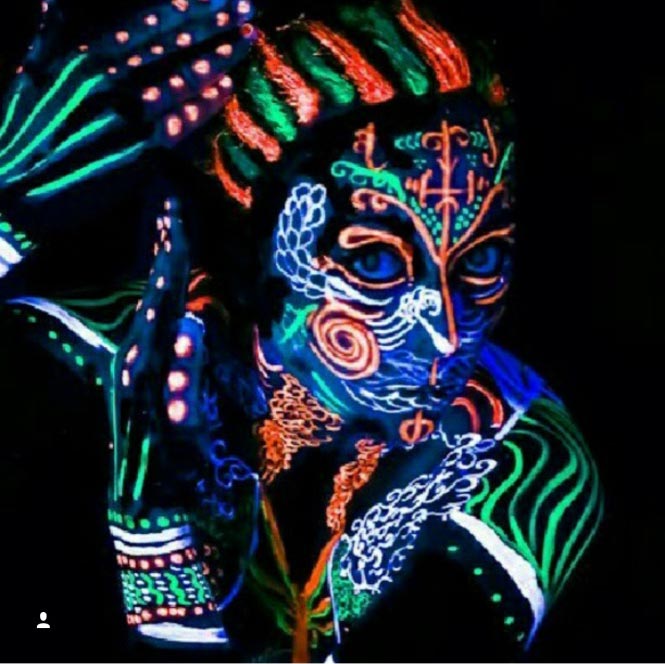 Neon Collection Body Painting in Miami