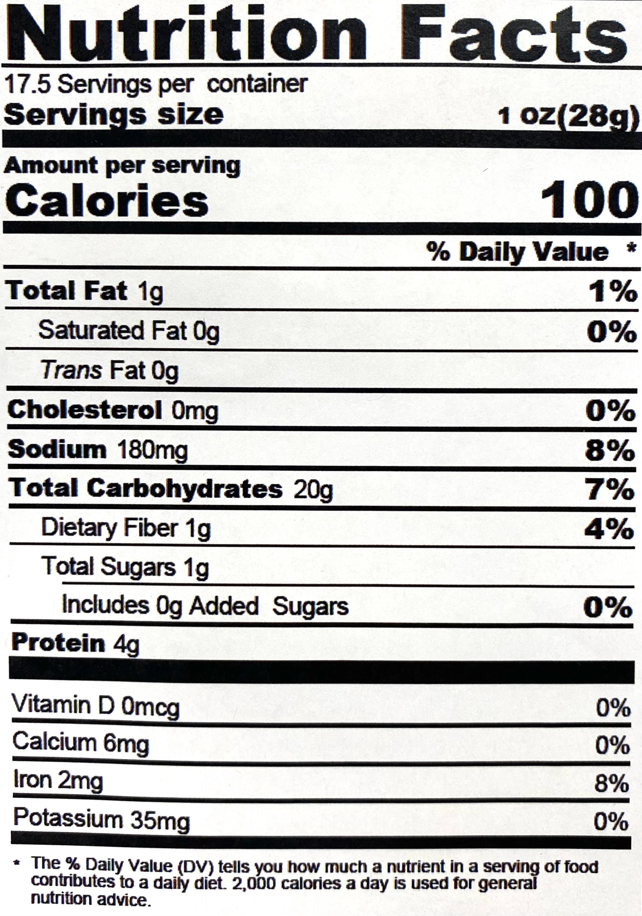 Nutritional Facts akmak Bakeries