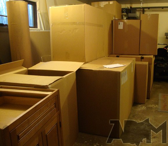 Where do I put all these boxes?! Our Kitchen have arrived!