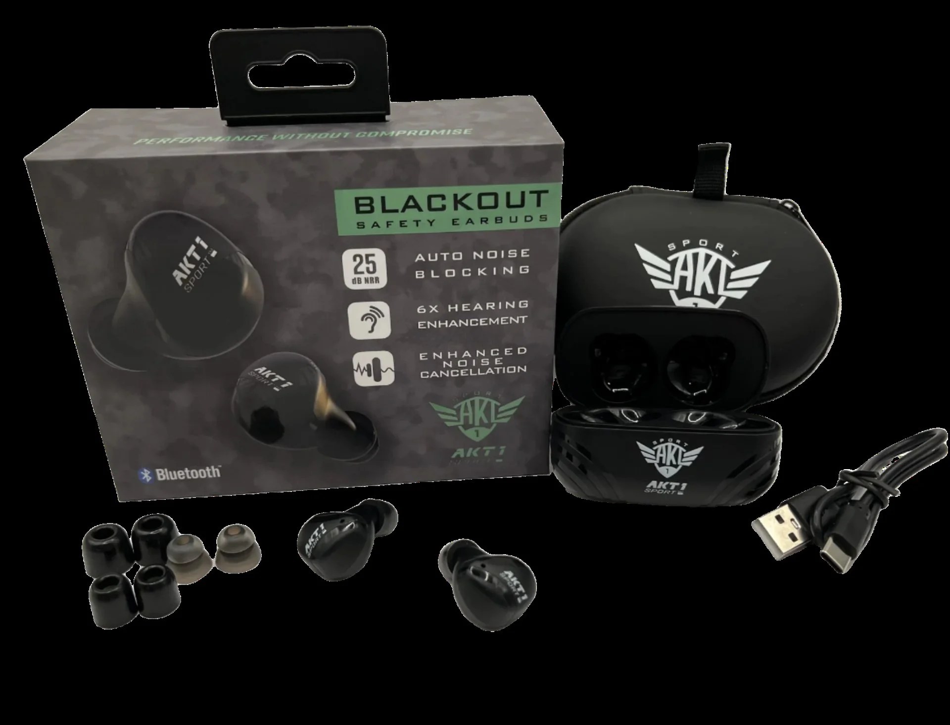 Blackout TWS Earbuds with Bluetooth and Enhanced Noise Cancellation