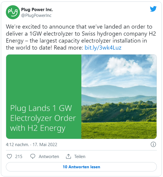 Plug Power erhält Großauftrag und startet durch
