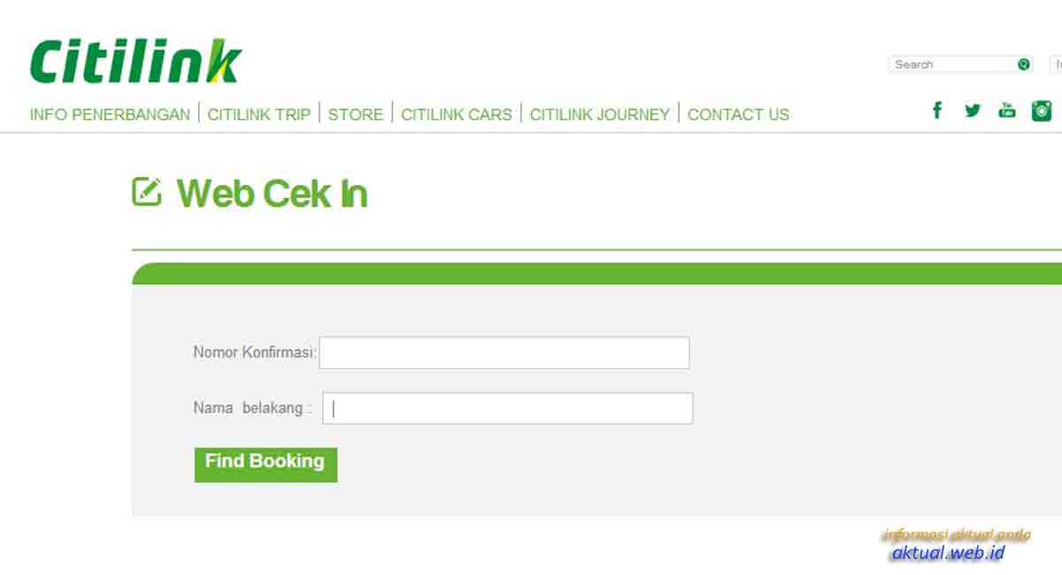 Cara Terbaru Web Check In Citilink Online Informasi Aktual