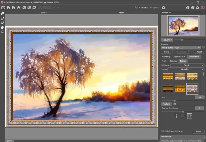 Frames for a Pastel Painting AKVIS Pastel