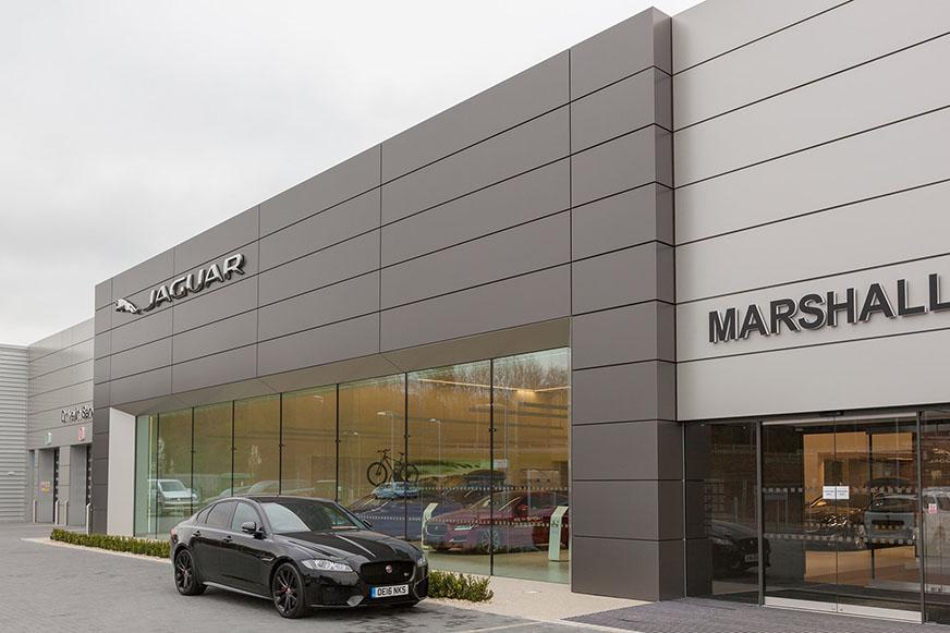 Jaguar Landrover Car Dealership, Oxford AKV Cladding Products LTD.