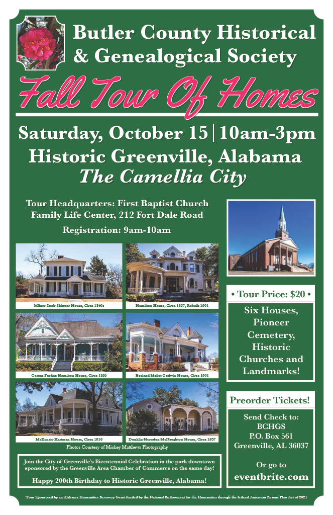 Grantee Spotlight Butler County Fall Tour of Homes Alabama