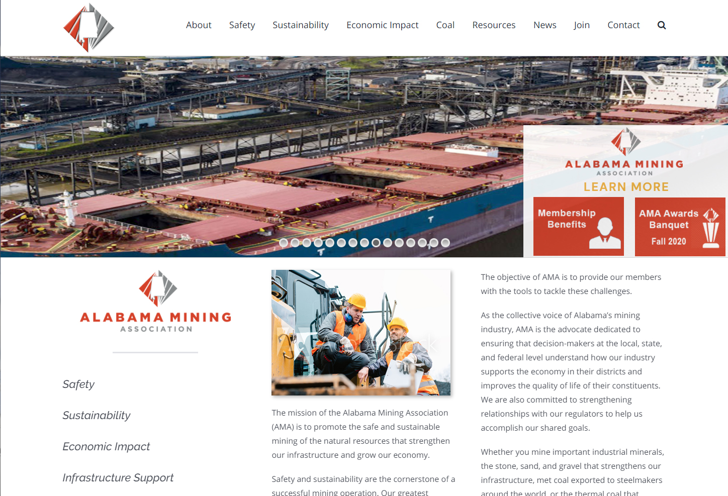 AMA Launches New site Alabama Mining Association