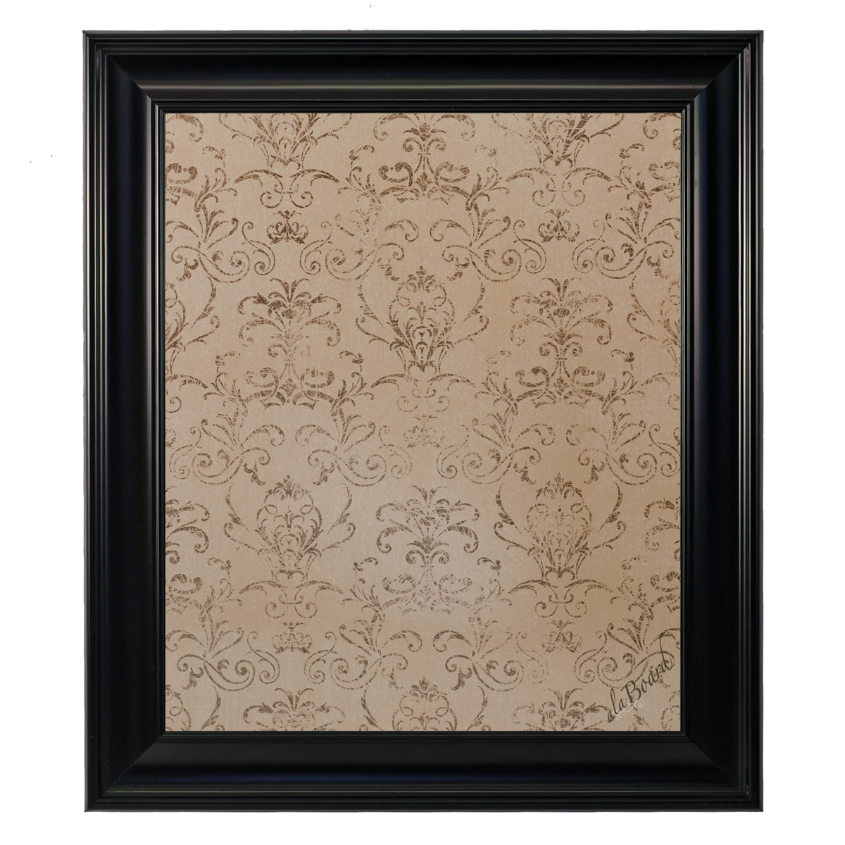 Large Mocha Message Board framed Black