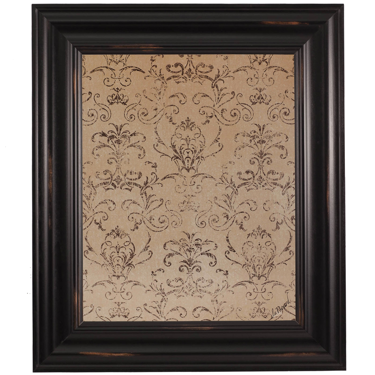 Medium Mocha Message Board Framed Wood Black