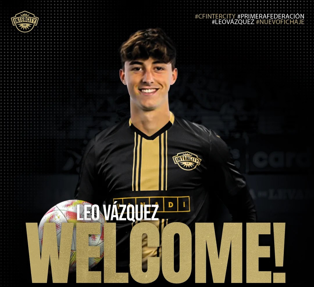 El Intercity logra la cesión de Leo Vázquez, lateral izquierdo de la