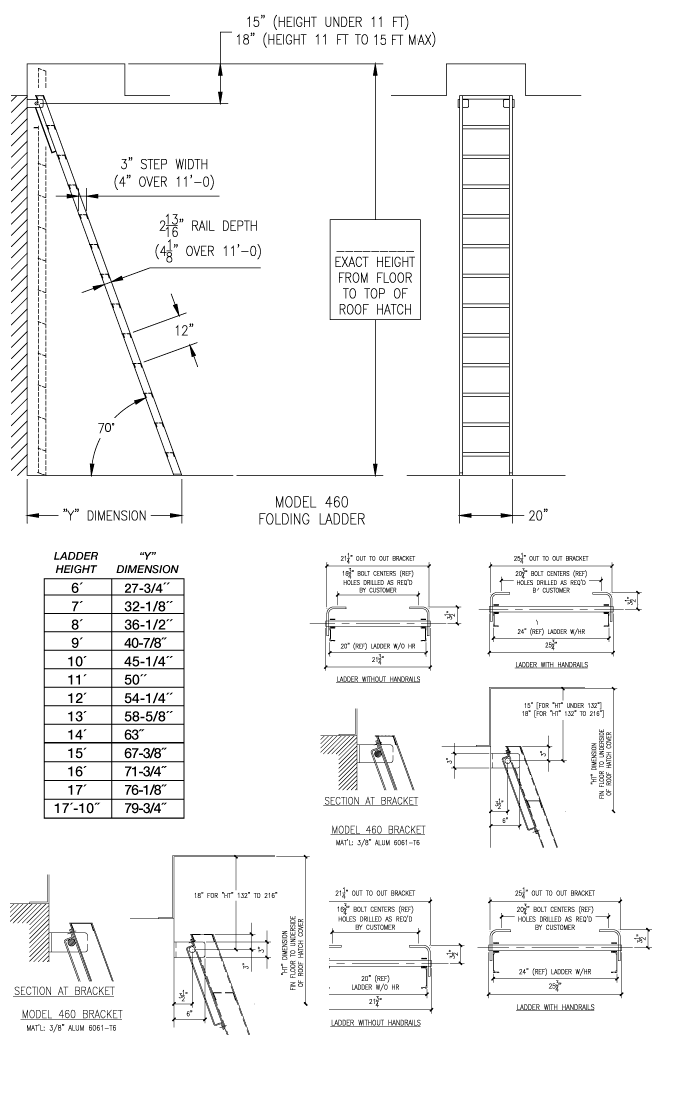 HP70 70° Folding Ladder Alaco Ladder