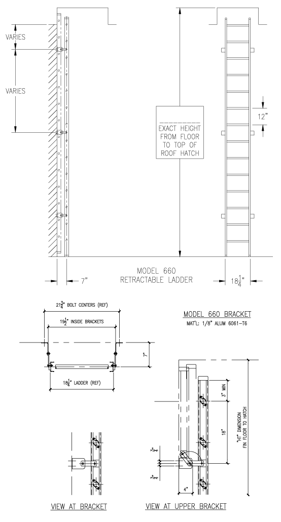 660 Retractable Ladder Alaco Ladder
