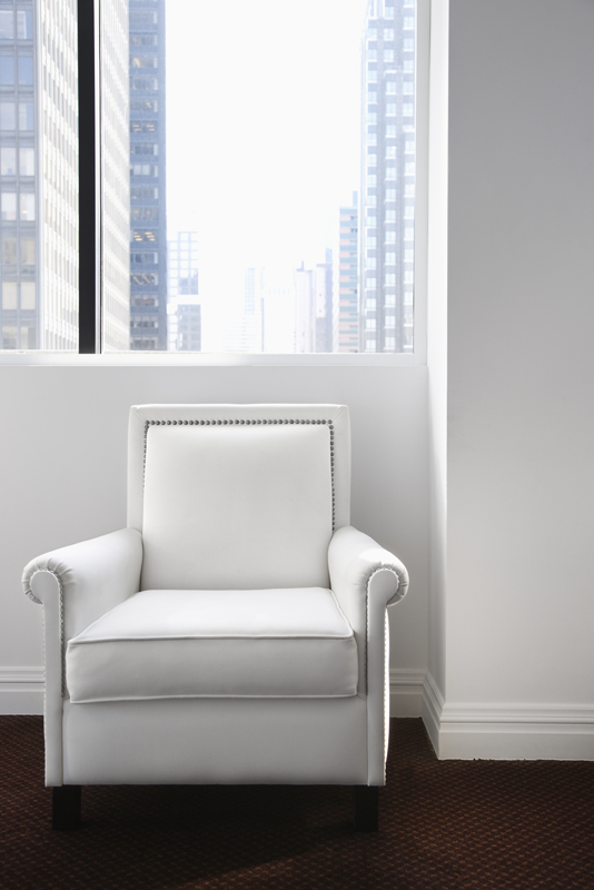 White Leather Armchair ALADECOR