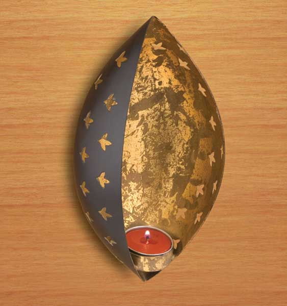 Wall candle holder Black & Antique Copper Alamode by Two Brothers